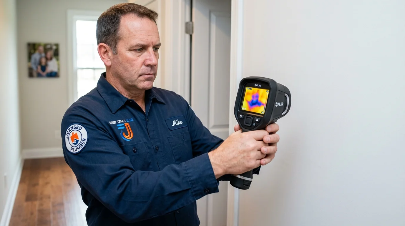Thermal imaging leak detection by Johns Plumbing LLC in Mannford
